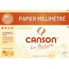 Canson - Beaux arts - Pochette de papier millimétré - 12 feuilles - A4 - 90 g/m2