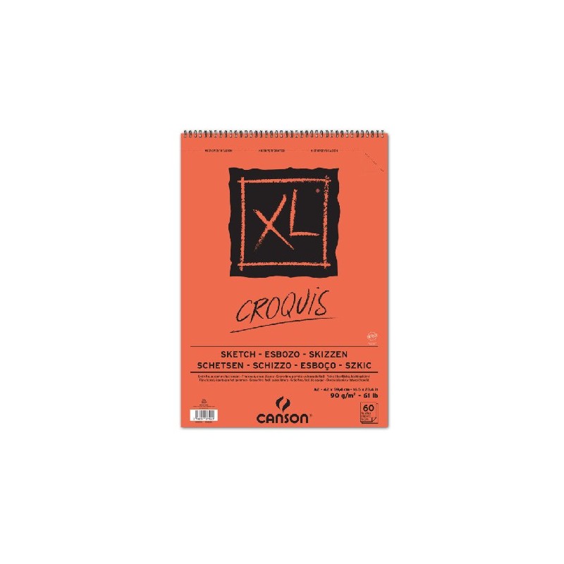 Canson - Beaux arts - Bloc XL de papier croquis - 60 feuilles - A2 - 90 g/m2
