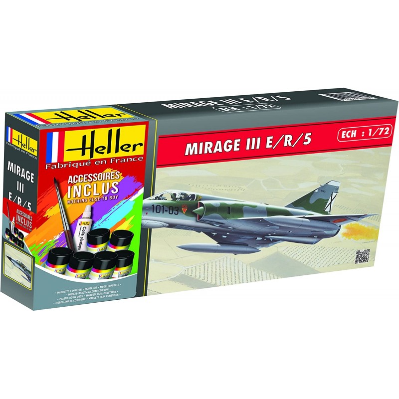 Heller - Maquette - Avion - Starter Kit - Mirage III