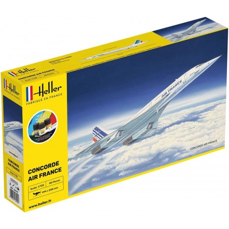 Heller - Maquette - Avion - Starter Kit - Concorde Air France