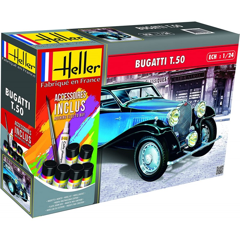 Heller - Maquette - Voiture - Starter Kit - Bugatti T.50
