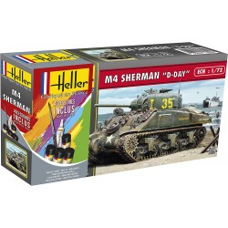 Heller - Maquette - Char - Starter Kit - M4 Sherman D-Day
