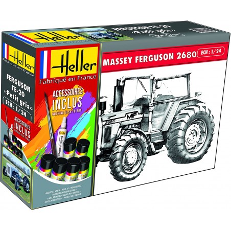 Heller - Maquette - Tracteur - Starter Kit - Massey Fergusson 2680