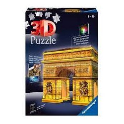 Ravensburger - Puzzle 3D Arc de Triomphe illuminé