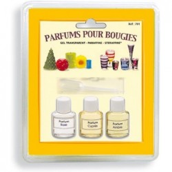 Sentosphère - 701 - Accessoires - 3 parfums bougies - Rose Cyprès Ambre