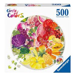 Ravensburger - Puzzle rond 500 pièces - Fruits et légumes - Circle of Colors