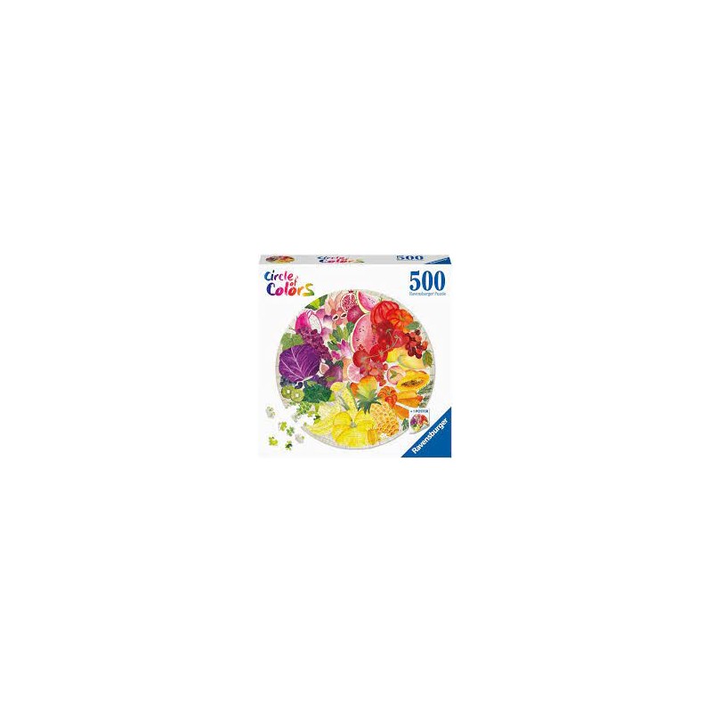 Ravensburger - Puzzle rond 500 pièces - Fruits et légumes - Circle of Colors