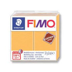 Graine Créative - Loisirs créatifs - Pâte FIMO Effect - Jaune safran effet cuir - 57 g