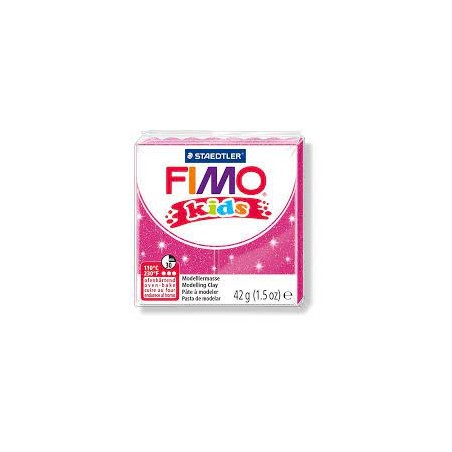 Graine Créative - Loisirs créatifs - Pâte FIMO Kids - Rose pailleté - 42 g