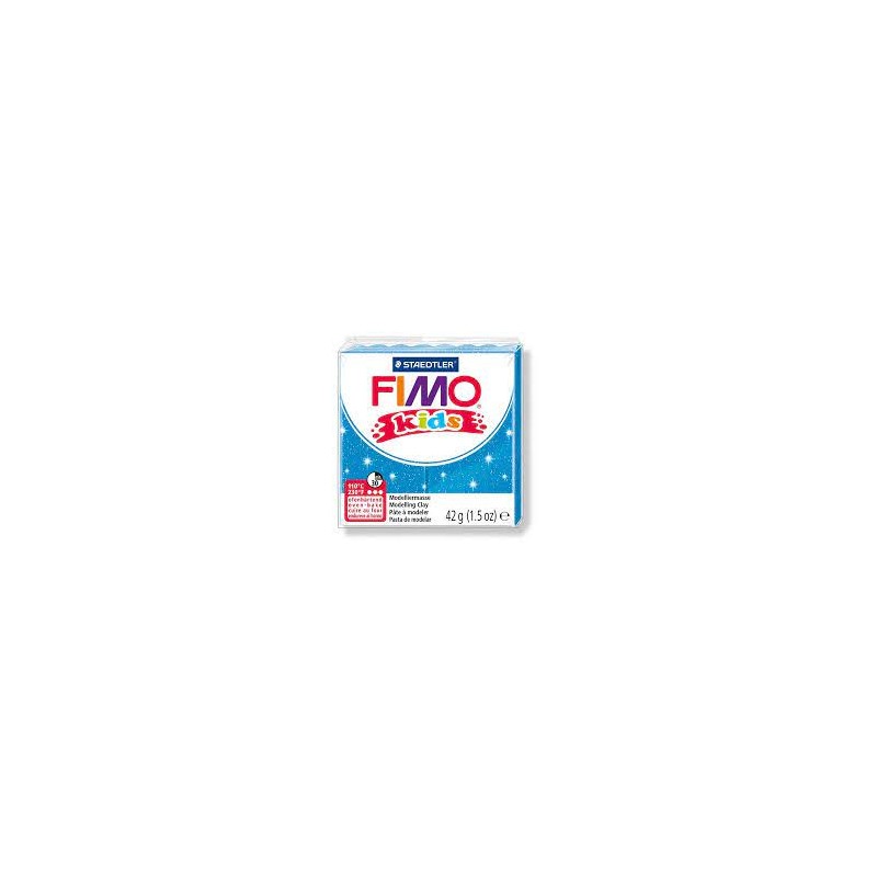 Graine Créative - Loisirs créatifs - Pâte FIMO Kids - Bleu pailleté - 42 g