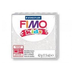 Graine Créative - Loisirs créatifs - Pâte FIMO Kids - Blanc pailleté - 42 g