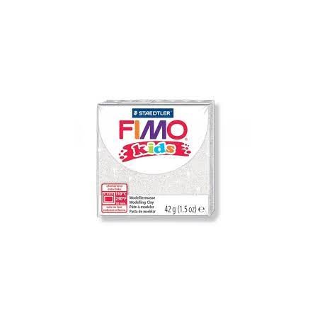 Graine Créative - Loisirs créatifs - Pâte FIMO Kids - Blanc pailleté - 42 g