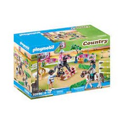 Playmobil - 70996 - Les poneys - Parcours d'obstacles avec chevaux