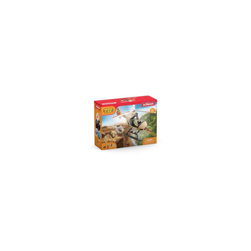 Schleich - 42476 - Wild Life - Hélicoptère pour sauvetage d?animaux