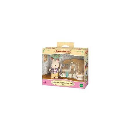 Sylvanian Families - 5015 - Le frère lapin chocolat et toilettes