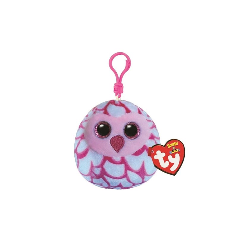 Peluche TY - Porte clé - Pinky la chouette