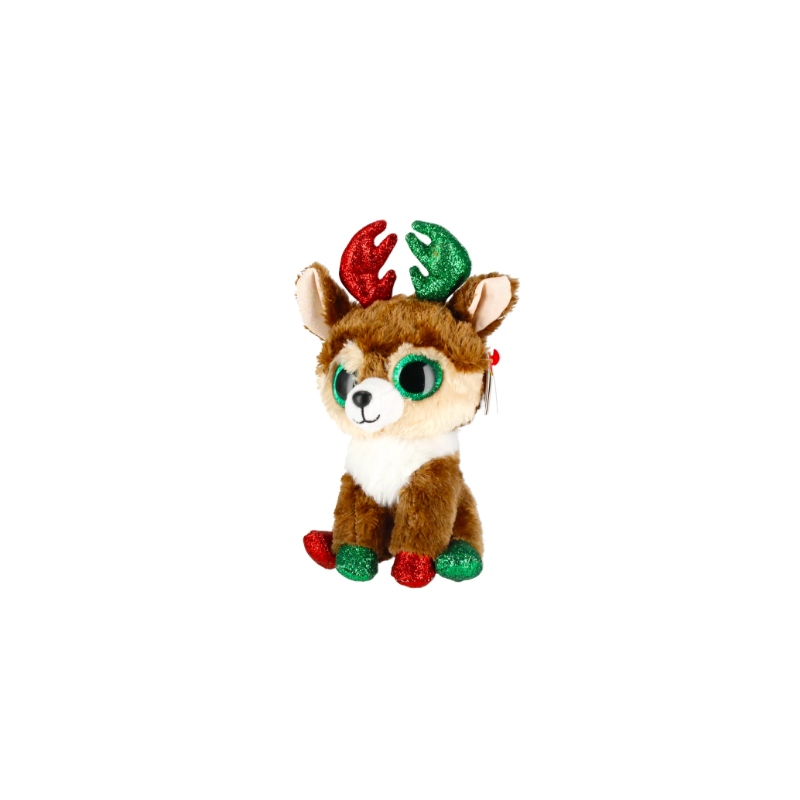 Peluche TY - Peluche 15 cm - Kinley le renne de Noël
