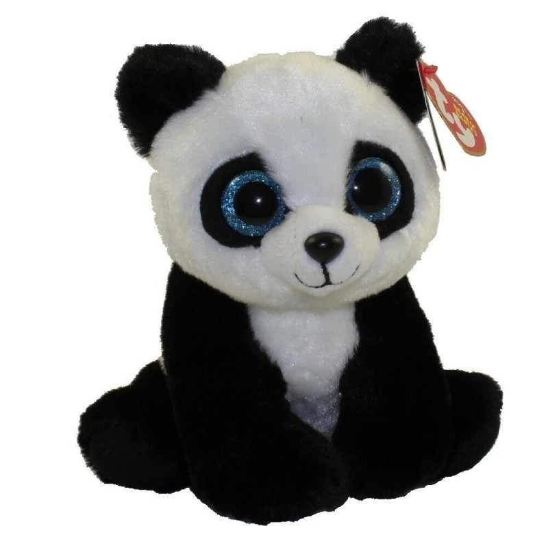 Doudou panda, peluche, rose et gris, tissu coton minky, personnalisé,  fait-main, hauteur 23 cm - Un grand marché