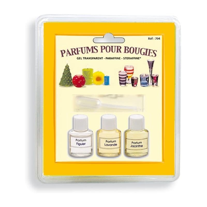 Sentosphère - 704 - Accessoires - 3 parfums bougies - Figuier lavande jacinthe