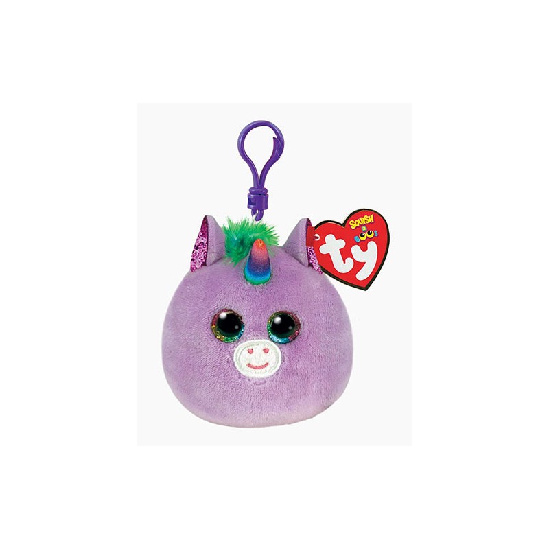 Peluche TY - Porte clé - Rosette la licorne