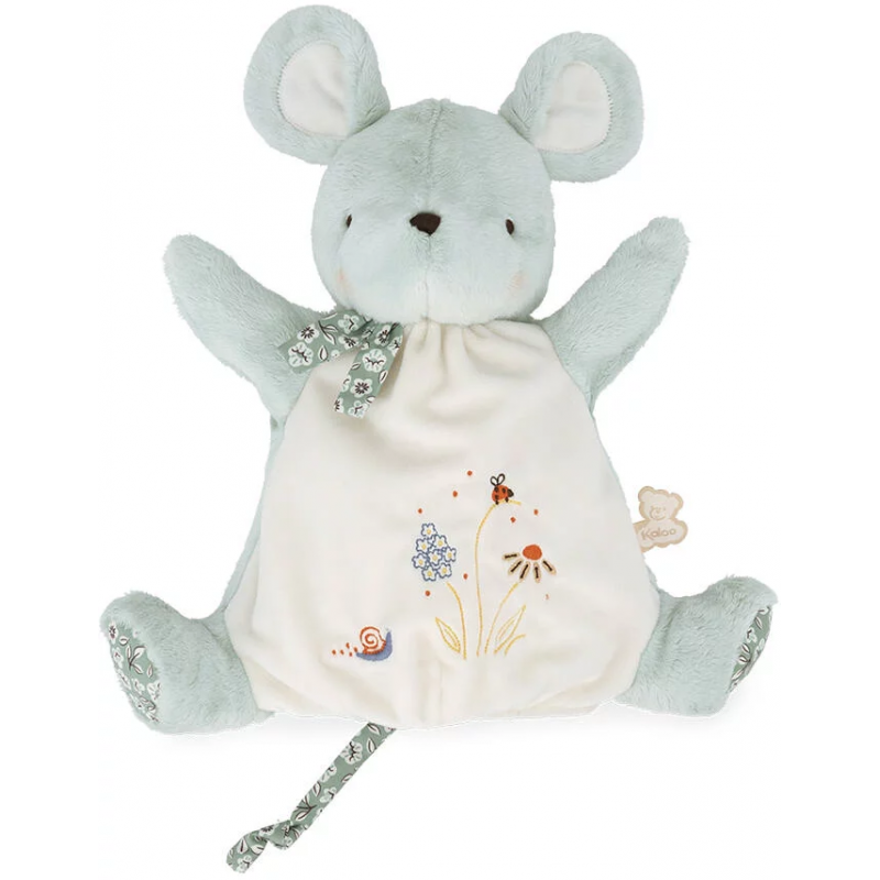 Kaloo - Doudou marionnette - Souris grise - 24 cm