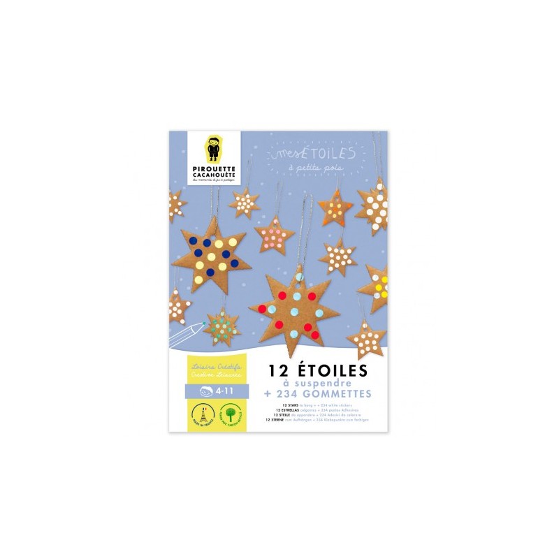Pirouette Cacahouète - Loisirs créatifs - Mes étoiles à petits pois à fabriquer en carton