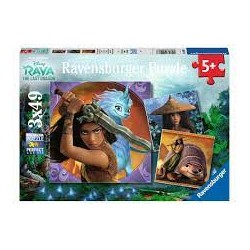 Ravensburger - Puzzles 3x49 pièces - Raya, la courageuse guerrière - Disney Raya et le dernier drago