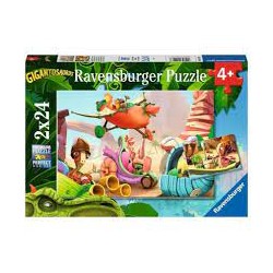 Ravensburger - Puzzles 2x24 pièces - Rocky, Bill, Mazu et Tiny - Gigantosaurus