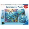 Ravensburger - Puzzles 3x49 pièces - Le monde animal de l'océan