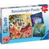 Ravensburger - Puzzles 3x49 pièces - Licorne, dragon et fée