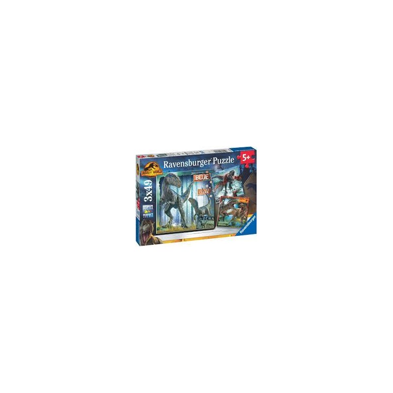 Ravensburger - Puzzles 3x49 pièces - T-rex et autres dinosaures - Jurassic World 3