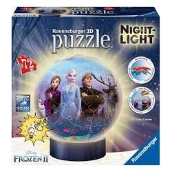 Ravensburger - Puzzle 3D Ball 72 pièces illuminé - Disney La Reine des Neiges 2