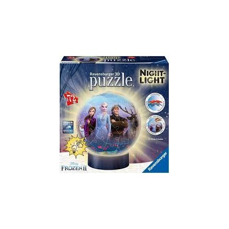 Ravensburger - Puzzle 3D Ball 72 pièces illuminé - Disney La Reine des Neiges 2