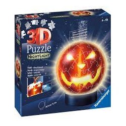 Ravensburger - Puzzle 3D Ball 72 pièces illuminé - Citrouille d'Halloween