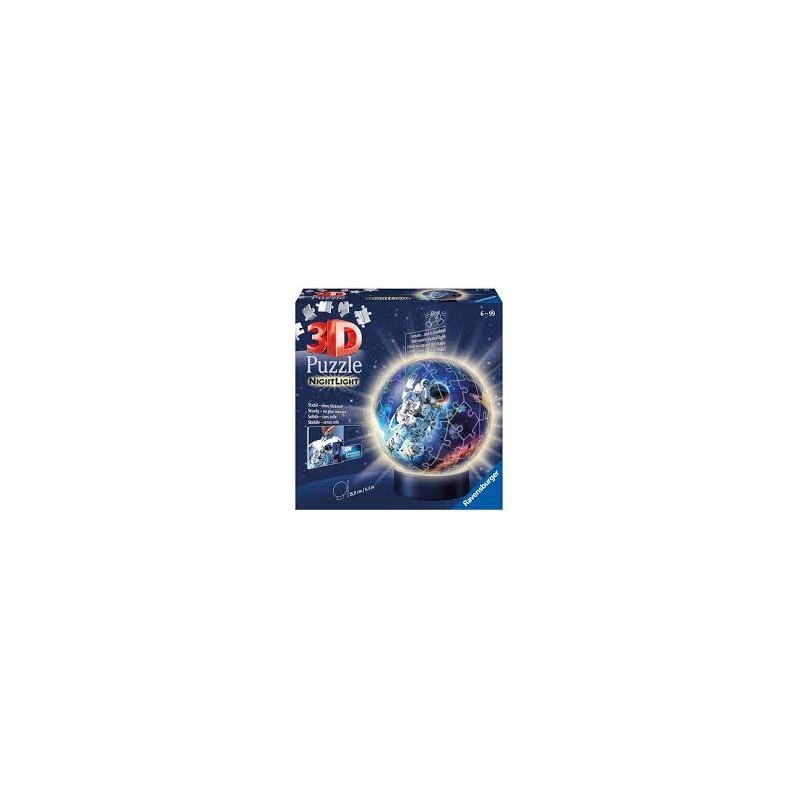 Ravensburger - Puzzle 3D Ball 72 pièces illuminé - Les astronautes