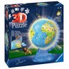 Ravensburger - Puzzle 3D Globe illuminé 180 p
