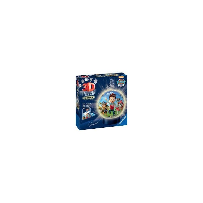 Ravensburger - Puzzle 3D Ball 72 pièces illuminé - Pat'Patrouille