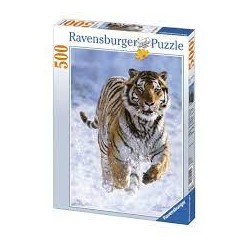 Ravensburger - Puzzle 500 pièces - Tigre dans la neige
