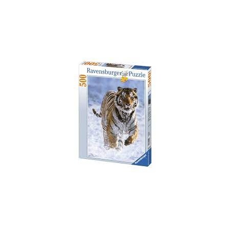 Ravensburger - Puzzle 500 pièces - Tigre dans la neige