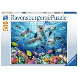 Ravensburger - Puzzle 500 pièces - Dauphins sur le récif de corail