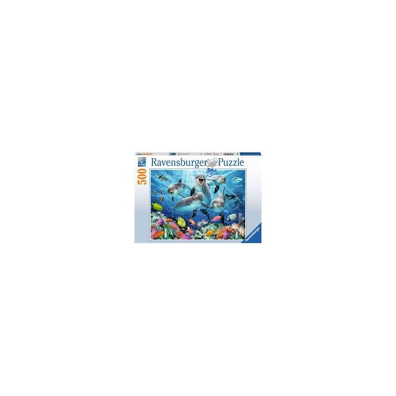 Ravensburger - Puzzle 500 pièces - Dauphins sur le récif de corail