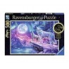 Ravensburger - Puzzle Star Line 500 pièces - Loups sous les lumières du Nord