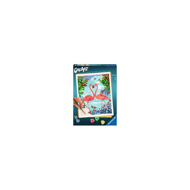 Ravensburger - CreArt - grand - Flamants roses amoureux - Flamingo Love