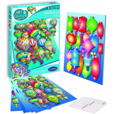 Sentosphère - 2023 - Kit d'activité - Tableaux 3D - Montgolfière