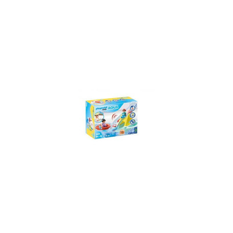 Playmobil - 70635 - 1.2.3 - Ilot toboggan aquatique