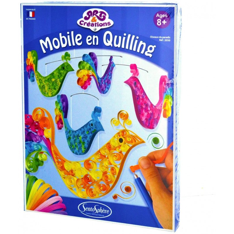 Sentosphère - 2050 - Kit d'activité - Mobile en Quilling - Oiseaux