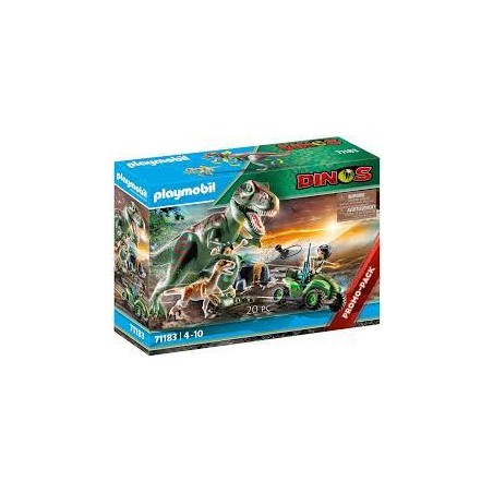 Playmobil - 71183 - Dinos - Explorateur avec quad et tyrannosaure