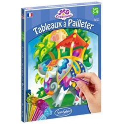 Sentosphère - 2070 - Kit d'activité - Tableaux à pailleter - Eléphants