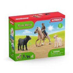 Schleich - 42578 - Farm World - Aventures d'équitation Western