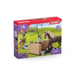 Schleich - 42438 - Horse Club - Box de lavage pour chevaux Emily et Luna